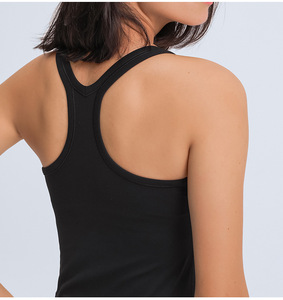 Débardeur blanc serré femmes Yoga Lulu Spandex haut débardeur pour femme Yoga - Product Image 5
