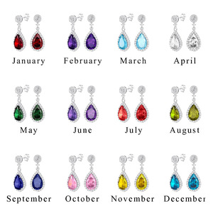 Wholesale S925 Sterling <b>Silver</b> Teardrop Emerald Dangle <b>Earrings</b> Double Halo Micro Paved CZ <b>Drop</b> <b>Earrings</b> Women Wedding Fine Jewe - Product Image 3