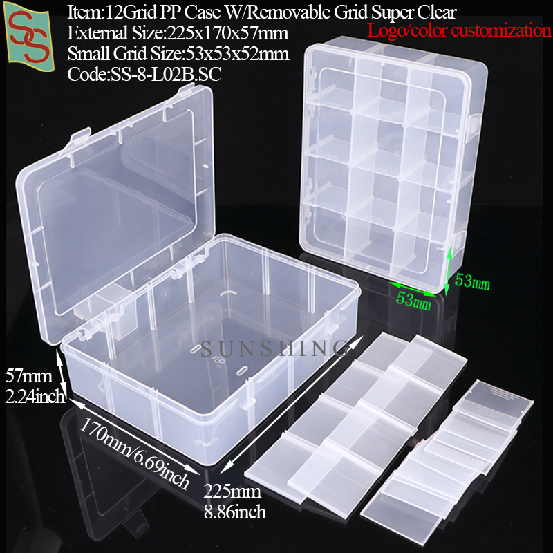 L02B Estuche de PP de 12 rejillas extraíble