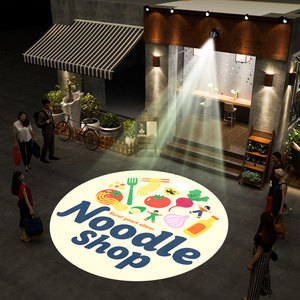 Logo máy chiếu miễn phí tùy chỉnh đèn quảng cáo 100w150w LED gobo ánh sáng dấu hiệu kinh doanh đèn chiếu tường ngoài trời không thấm nước IP67 - Product Image 1