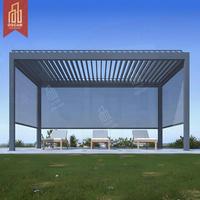 Kit Pergola Solaire Motorisée Auvent Automatique Arrière-Cour Patio Jardin Extérieur Pergola Cadre Métallique