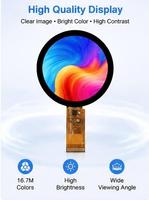 Layar LCD TFT Bulat 1,85 Inci Resolusi 360x360 Antarmuka MIPI SPI Modul LCD Layar Sentuh untuk Perangkat Pintar yang Dapat Dipakai
