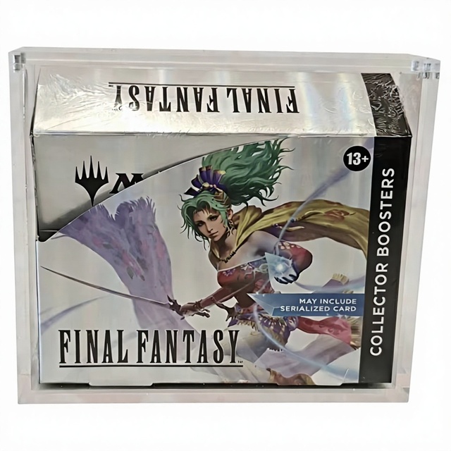 Modern for UV Resistant Acrylic Display Case for Magic Gathering Final Fantasy Collector Booster Box Magnetic Lid Protector