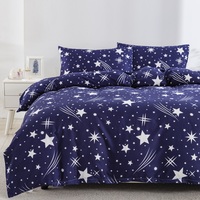 Set Sprei Mikrofiber Polyester Desain Baru, Lembut dan Hangat, Set 3-Piece Sarung Selimut dan Sarung Bantal untuk Tempat Tidur