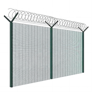 Cercado de malla de alambre de alta seguridad de 4x4mm recubierto de polvo 358 malla antiescalada vista clara cercado puertas de enrejado - Product Image 2