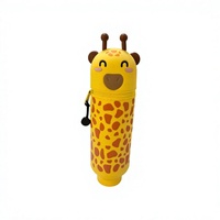 Trousse à crayons Panda très populaire, boîte de rangement rétractable en silicone pour stylos, motif animaux mignons (lapin, dinosaure) et dessins animés