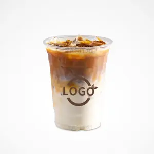 Custom Printed Disposable Plastic PET Cups for Cold Drink Disposable Ice Cream