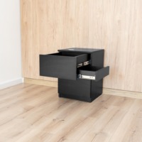 Table de chevet en bois moderne de luxe personnalisée avec compartiment caché invisible, tiroir secret, serrure sécurisée