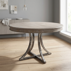 Industrial Vintage Indian Design Foldable Adjustable Iron Dining Table Antique Style Farmhouse Villa Hotels Homes - Product Image 2