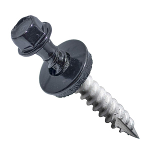 Vis autoperceuses en acier au carbone à tête <span class=keywords><strong>plate</strong></span>, zinguées, pour fixations de toiture métallique, filetage en pouces, emballage en vrac - Product Image 4