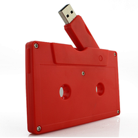 Cassette populaire Support de clé USB Logo personnalisé 8gb 16gb Flash Drives pour la musique Cadeaux promotionnels 32gb Memory Stick