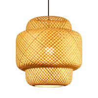 Lustre suspendu moderne en rotin et bois tressé fait main, éclairage rétro pour la maison, suspension tissée réglable en hauteur, long