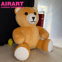 Ours en peluche gonflable brun de 2 mètres pour la décoration d'événements