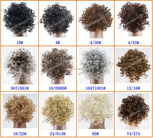 WE18 kurze Perücken Curly Draw string Hair Chignogn Großes lockiges synthetisches Haar <span class=keywords><strong>Messy</strong></span> Hair <span class=keywords><strong>Bun</strong></span> Scrunch ies - Product Image 6