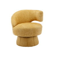 360 degrés pivotant câlin baril Accent chaises nouveau Design large rembourré moelleux tissu rond fauteuils pour salon