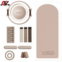 Kit de fitness personnalisé avec logo d'usine : ballon de yoga, anneau de Pilates circulaire, poids de cheville en silicone, bande de résistance élastique, kit de Pilates