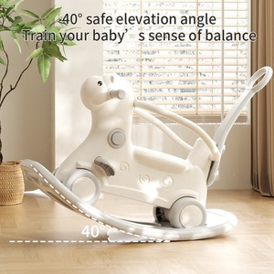 ของเล่นเด็ก Feelbaby รูปสัตว์ ของเล่นเด็กเล็ก แทรมโพลีนพลาสติก <span class=keywords><strong>ม้า</strong></span>โยก ของขวัญวันเกิดครบรอบ 1 ปี รถสไลด์ - Product Image 3