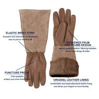Gants de jardinage en cuir épais à logo personnalisé pour femmes, avec logo personnalisé, gants de travail en cuir de vache