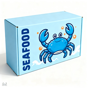 Professional Waterproof Seafood <strong>Box</strong> for <strong>Frozen</strong> Items Corrugated Packaging Insulated Compartments Durable Construction Magnetic - Product Image 1