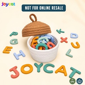Set di Lettere dell'<span class=keywords><strong>Alfabeto</strong></span> in Silicone per Bambini, Senza BPA, Morbido Giocattolo Sensoriale ABC con Cestino Portaoggetti, Gioco Educativo Montessori in Tonalità Terra - Product Image 1
