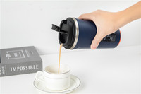 2022 nouveauté Innovation ne tombe jamais Anti déversement magique gobelet d'aspiration isolé en acier inoxydable intérieur ABS tasse à café extérieure