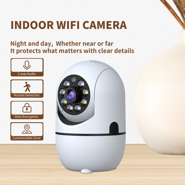 Eseecloud Baby Monitor with 355-Degree Pan Motion Detection 2MP Resolution Night Vision for Baby Care