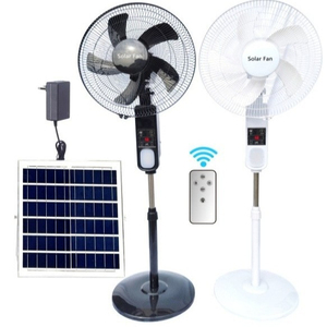 Solar Pedestal <b>Fan</b> with <b>Remote</b> <b>Control</b> 50W DC Motor Oscillating Adjustable Height 5 Blades Household Use - Product Image 3