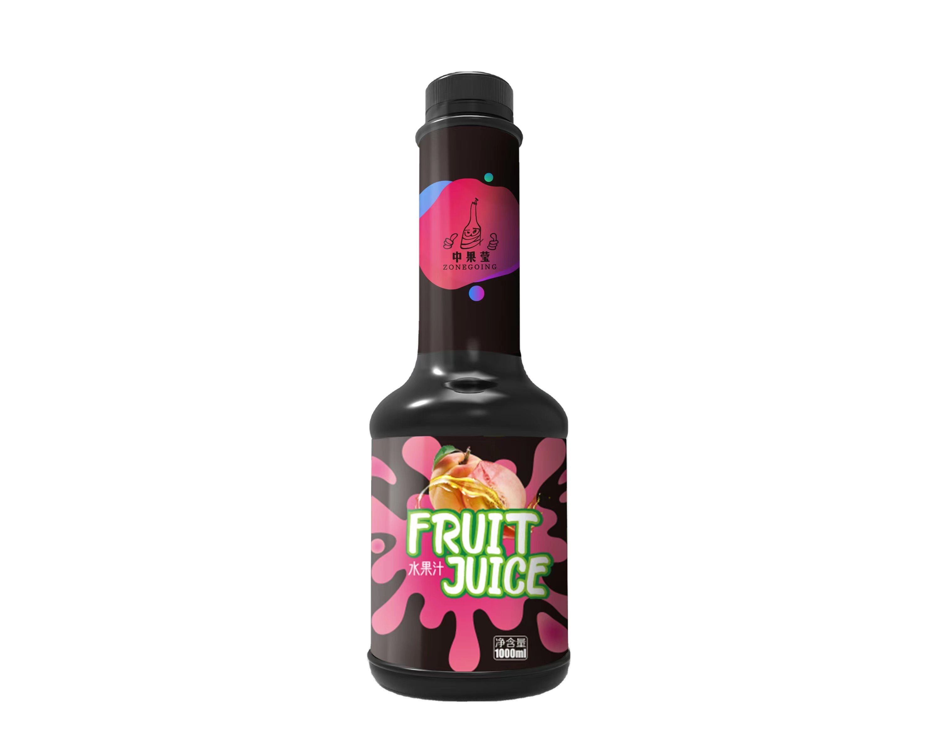 Bubble Tea Boisson Instantanée 1.2kg de Jus Concentré Saveur Pêche Sirop de Fruits Concentré Sucre Rose Jus de Fruits et Légumes