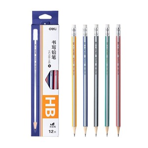 Lápiz Deli Hc198 Hb de madera para escribir, para uso escolar y de oficina, 12 piezas - Product Image 5