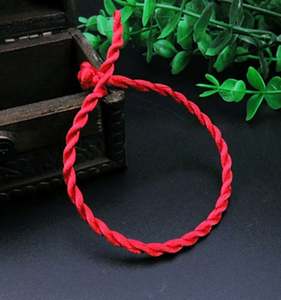 Pulsera de Hilo Rojo Étnica China de Moda 2019, Pulsera de Cuerda Roja Hecha a Mano con Amuleto de la Suerte para Parejas - Product Image 2