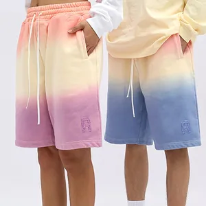 Fashion Men Outdoor Quick Dry Casual Shorts Streetwear Running Jogger Custom Dip-dye Shorts 400g Men's Shorts