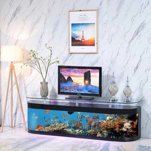 Personnalisé grand <span class=keywords><strong>cube</strong></span> transparent acrylique <span class=keywords><strong>aquarium</strong></span> <span class=keywords><strong>aquarium</strong></span> verre balle avant TV support table <span class=keywords><strong>aquarium</strong></span> <span class=keywords><strong>aquarium</strong></span> - Product Image 1