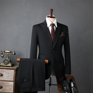 Vestido Formal de <span class=keywords><strong>Novio</strong></span> para Hombre, Traje de Dos Botones Ajustado con Doble Abertura, Prenda Plana DE UNA Sola Botonadura, Color Puro, Tres Piezas - Product Image 6