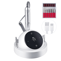 Ponceuse à ongles professionnelle à écran tactile rechargeable USB - 45 000 tr/min avec écran LCD et 6 têtes - Prix usine OEM ODM