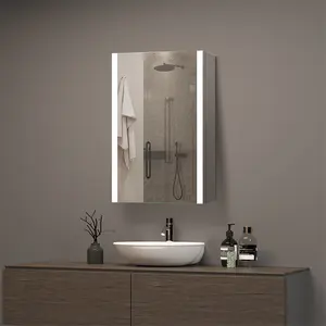 Armoire à miroir de salle de bain à une porte en acier inoxydable Offre Spéciale avec armoire à médicaments à lumière LED