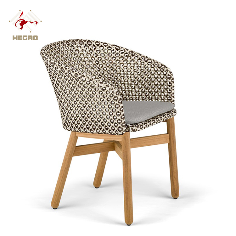 Chaise de salle à manger-teck-poivre