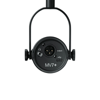 Mikrofon Dinamis Hibrida USB/XLR 2026 MV7+ dengan Kontrol Sentuh, Kompatibilitas Aplikasi DSP Terintegrasi untuk Podcast dan Streaming