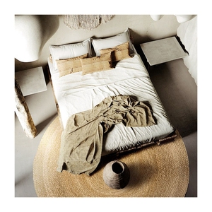 <span class=keywords><strong>Tappeto</strong></span> in Iuta Naturale <span class=keywords><strong>Marrone</strong></span>, Tappeti Rotondi Intrecciati in Iuta - Product Image 4