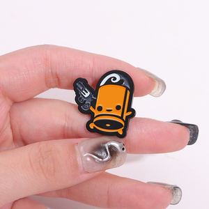 Jeu personnel émail broche <span class=keywords><strong>Robot</strong></span> elfe samouraï chat fille <span class=keywords><strong>boxe</strong></span> dinosaure balle flamme symbole dessin animé Badge Punk épinglettes bijoux - Product Image 1