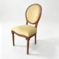 Chaise de salle à manger en bois de style Louis pour mariage, banquet et hôtel