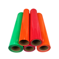 Vinilo Termotransferible Fluorescente de PVC para Plotter de Corte, Vinilo Flex HTV Fácil de Despegar, Vinilo Termoadhesivo para Diseño Textil y de Ropa