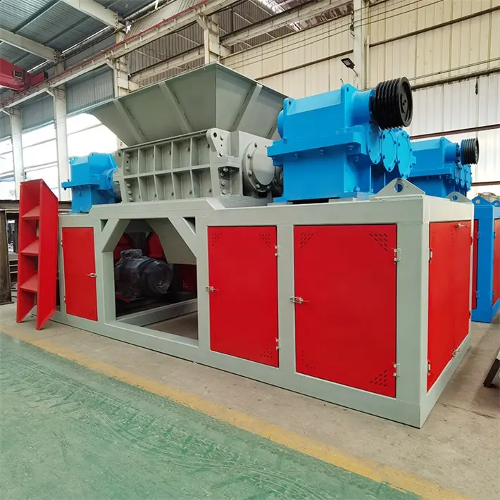 High Quality double shaft scrap glass bottle recycling shredder machine for sale