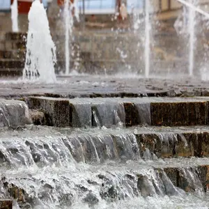 Fonte de cachoeira artificial de novo design, fonte de água do parque público