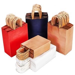 2026 New RC Custom Eco-friendly <b>Biodegradable</b> Reusable Shopping Kraft Paper Bags for Gift Birthday with logo Printed - Product Image 4