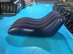 Sofá Inflable Ergonómico en Forma de Ola, de PVC Flocado, Impermeable, para Exteriores, Ideal para Acampar, Playa y Relajación en el Patio Trasero - Product Image 3