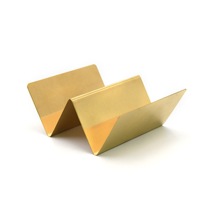 <span class=keywords><strong>Support</strong></span> de crêpes en acier inoxydable, lot de 2, style plateau de camion, <span class=keywords><strong>support</strong></span> à tacos, plaqué or, vente en gros - Product Image 5