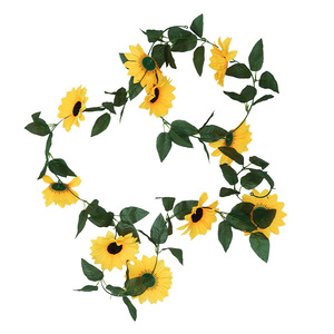 Guirnaldas de girasoles artificiales Xinchengzhi, 10, 17, 45 cabezas, tira de flores decorativas para decoración de paredes interiores - Product Image 5