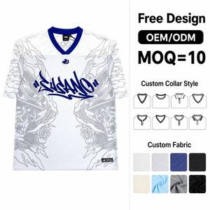 Maillot de football américain en mesh, coupe ample, respirant, grande taille, polyester/coton de haute qualité, impression numérique, unisexe - Product Image 1