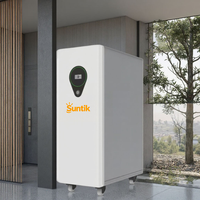 Batterie au lithium empilable Suntik 15 kWh LiFePO4, longue durée de vie, haute capacité, 51,2 V 314 Ah, BMS hybride sur pied pour l'énergie domestique