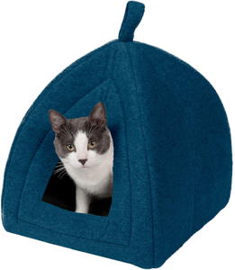 1 Stück Umweltfreundliches Winter-Katzenbett im Iglu-Stil, Großes Niedliches Haus-Nest für Wohnungskatzen - Product Image 6